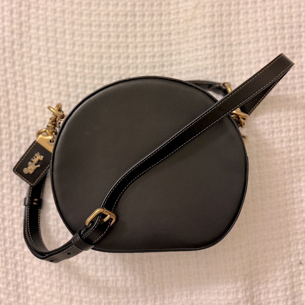 Coach Black Leather Canteen Crossbody Bag